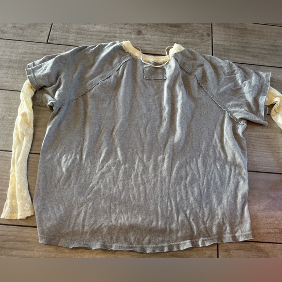 We The Free Womens Peasant Top Boho Lace Long Sleeve Oversized Blouse Large - Picture 3 of 6